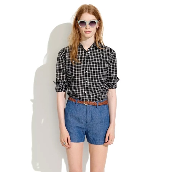 Madewell Pants - Madewell Womens Blue Chambray Tailored Shorts